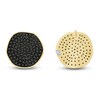 Thumbnail Image 3 of Pnina Tornai Black Multi-Diamond Wavy Circle Stud Earrings 1-1/4 ct tw 14K Yellow Gold
