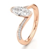 Thumbnail Image 4 of J'Lure Moval Old-Cut Lab-Grown Diamond Bypass Engagement Ring 1-1/6 ct tw 18K Rose Gold
