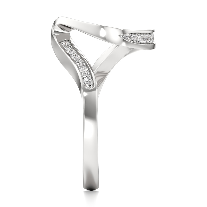 Main Image 3 of J'Lure Lab-Grown Diamond Contour Wedding Band 1/6 ct tw 18K White Gold