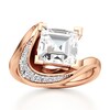 Thumbnail Image 1 of J'Lure Carre Step-Cut Lab-Grown Diamond Engagement Ring 3 ct tw 18K Rose Gold