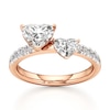 Thumbnail Image 1 of J'Lure Heart Brilliant-Cut Two-Stone Lab-Grown Diamond Engagement Ring 1-3/4 ct tw 18K Rose Gold