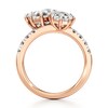Thumbnail Image 2 of J'Lure Octagon Step-Cut Two-Stone Lab-Grown Diamond Engagement Ring 3-1/3 ct tw 18K Rose Gold