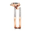 Thumbnail Image 3 of J'Lure Imperial-Emerald Step-Cut Lab-Grown Diamond Spiral Engagement Ring 1-3/8 ct tw 18K Rose Gold