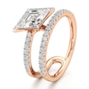 Thumbnail Image 4 of J'Lure Lozenge Step-Cut Lab-Grown Diamond Spiral Engagement Ring 1-3/8 ct tw 18K Rose Gold