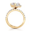Thumbnail Image 2 of J'Lure Square-Emerald Step-Cut Lab-Grown Diamond Spiral Engagement Ring 3-3/4 ct tw 18K Yellow Gold