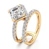 Thumbnail Image 4 of J'Lure Square-Emerald Step-Cut Lab-Grown Diamond Spiral Engagement Ring 3-3/4 ct tw 18K Yellow Gold