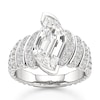Thumbnail Image 1 of J'Lure Leaf Step-Cut Lab-Grown Diamond Engagement Ring 3-1/2 ct tw 18K White Gold