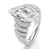 Thumbnail Image 4 of J'Lure Leaf Step-Cut Lab-Grown Diamond Engagement Ring 3-1/2 ct tw 18K White Gold