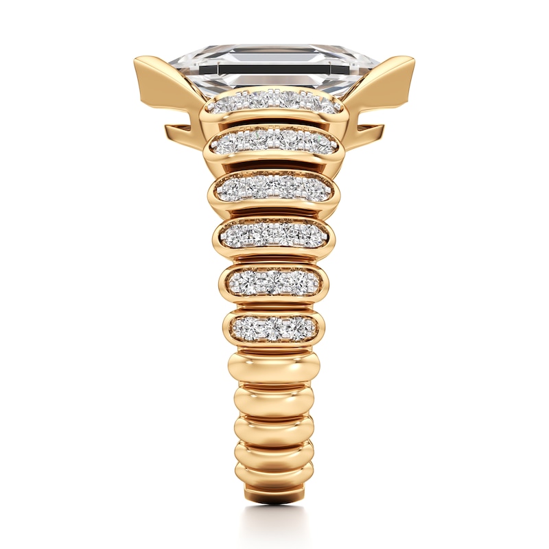 Main Image 3 of J'Lure Hexagon Portrait-Cut Lab-Grown Diamond Engagement Ring 3-3/8 ct tw 18K Yellow Gold