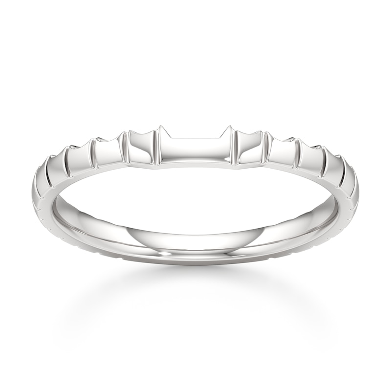 Main Image 1 of J'Lure Contour Wedding Band 18K White Gold