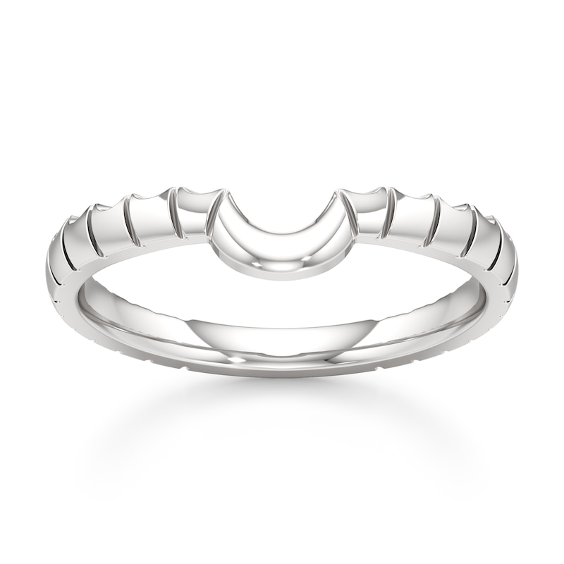 Main Image 1 of J'Lure Contour Wedding Band 18K White Gold