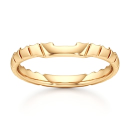 J'Lure Contour Wedding Band 18K Yellow Gold