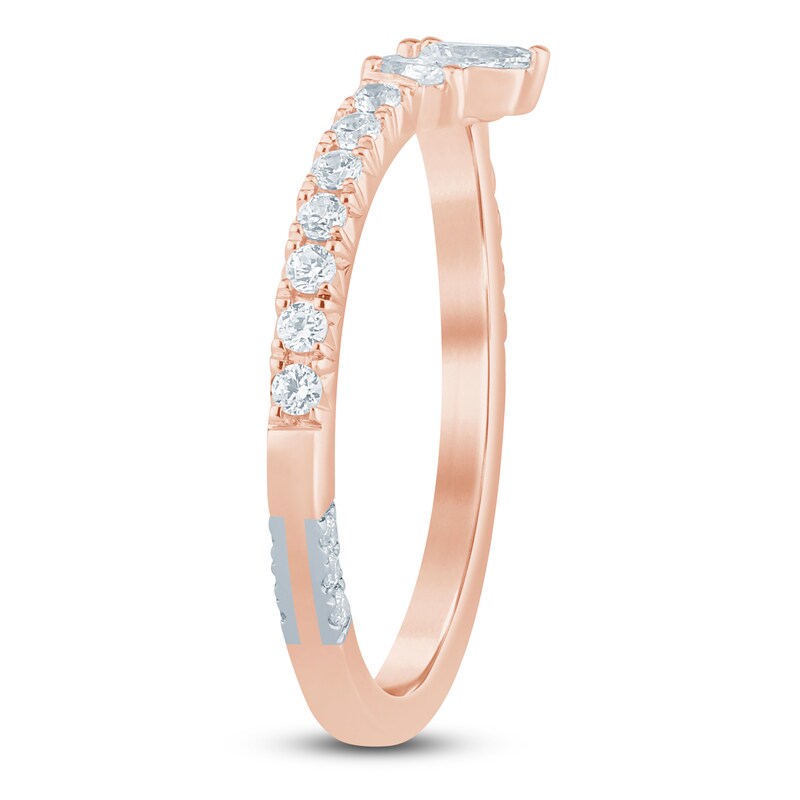Main Image 2 of Pnina Tornai Pear-Shaped & Round-Cut Diamond Contour Anniversary Ring 3/8 ct tw 14K Rose Gold