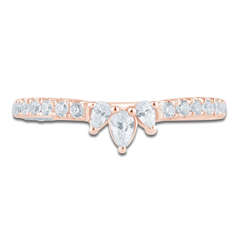 Main Image 3 of Pnina Tornai Pear-Shaped & Round-Cut Diamond Contour Anniversary Ring 3/8 ct tw 14K Rose Gold