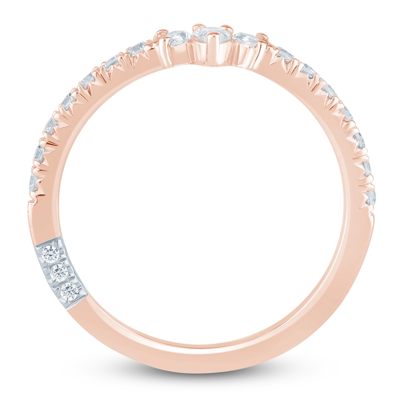 Main Image 4 of Pnina Tornai Pear-Shaped & Round-Cut Diamond Contour Anniversary Ring 3/8 ct tw 14K Rose Gold