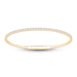 Lab-Grown Diamond Flex Bangle Bracelet 1 ct tw 14K Yellow Gold