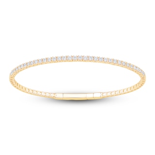 Jared Signature Lab-Grown Diamond Flex Bangle Bracelet 1 ct tw 14K Yellow Gold