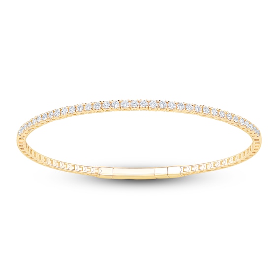 Jared Signature Lab-Grown Diamond Flex Bangle Bracelet 1 ct tw 14K Yellow Gold