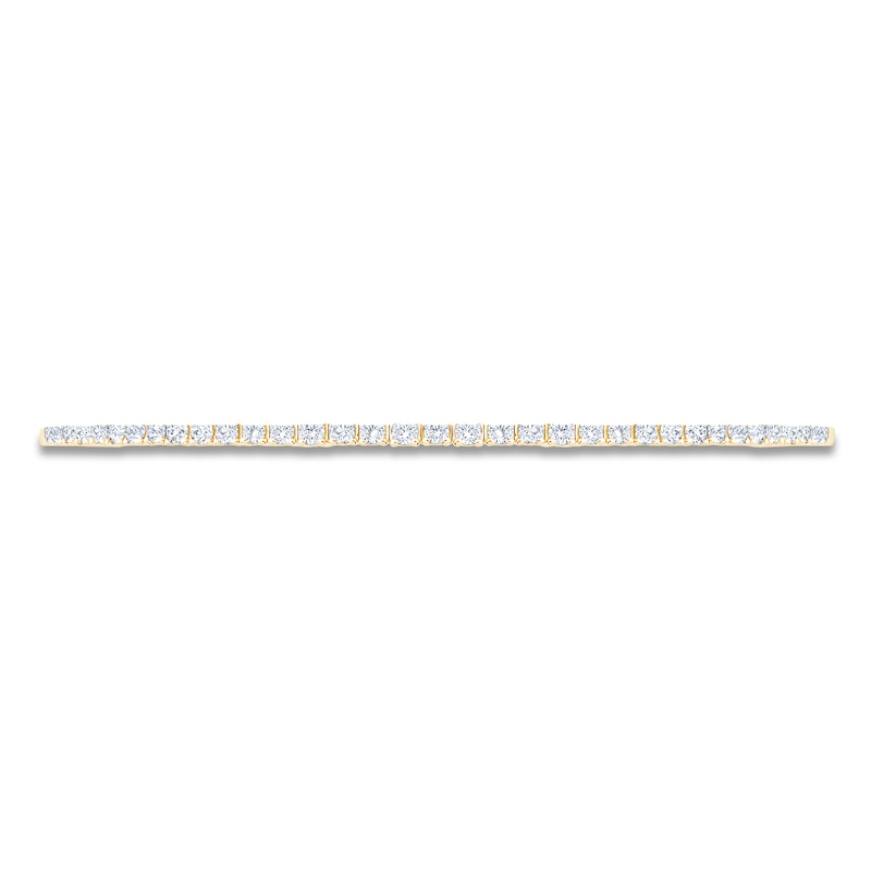 Main Image 3 of Lab-Grown Diamond Flex Bangle Bracelet 1 ct tw 14K Yellow Gold