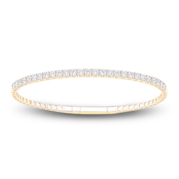 Lab-Grown Diamond Flex Bangle Bracelet 2 ct tw 14K Yellow Gold