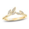 Thumbnail Image 1 of ArtCarved Diamond Leaf Anniversary Ring 1/20 ct tw 14K Yellow Gold