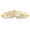Thumbnail Image 2 of ArtCarved Diamond Leaf Anniversary Ring 1/20 ct tw 14K Yellow Gold