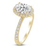 Thumbnail Image 2 of Oval-Cut Lab-Grown Diamond Halo Engagement Ring 2-3/4 ct tw 14K Yellow Gold