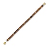 Thumbnail Image 3 of 1933 by Esquire Men's Natural Tiger's Eye Quartz Bead & Black Spinel Bracelet 14K Yellow Gold-Plated Sterling Silver 8.5"
