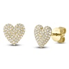 Thumbnail Image 2 of Shy Creation Diamond Pavé Heart Stud Earrings 1/4 ct tw 14K Yellow Gold SC55025708