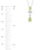 Thumbnail Image 2 of Multi-Shape Yellow & White Lab-Grown Diamond Drop Necklace 2 ct tw 14K White Gold 18"