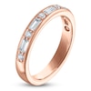 Thumbnail Image 2 of Vera Wang VOW Round & Baguette-Cut Lab-Grown Diamond Wedding Band 1/2 ct tw 14K Rose Gold