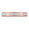Thumbnail Image 3 of Vera Wang VOW Round & Baguette-Cut Lab-Grown Diamond Wedding Band 1/2 ct tw 14K Rose Gold