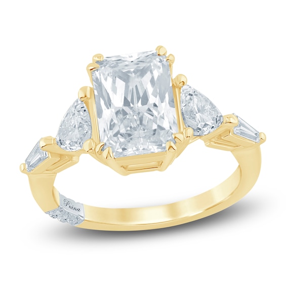 Pnina Tornai Radiant-Cut Lab-Grown Diamond Engagement Ring 3-1/2 ct tw 14K Yellow Gold