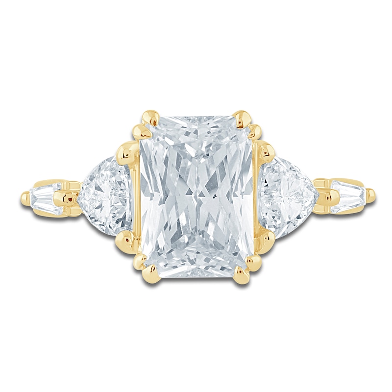 Main Image 3 of Pnina Tornai Radiant-Cut Lab-Grown Diamond Engagement Ring 3-1/2 ct tw 14K Yellow Gold