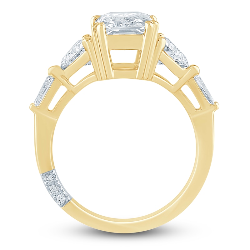 Main Image 4 of Pnina Tornai Radiant-Cut Lab-Grown Diamond Engagement Ring 3-1/2 ct tw 14K Yellow Gold