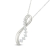 Thumbnail Image 2 of Diamond Graduated Infinity Necklace 1/4 ct tw Sterling Silver 18"