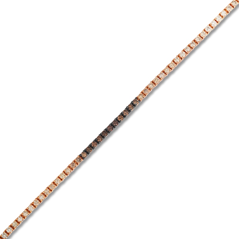 Main Image 2 of Le Vian Chocolate Ombré Diamond Tennis Bracelet 1-3/4 ct tw 14K Strawberry Gold 7"