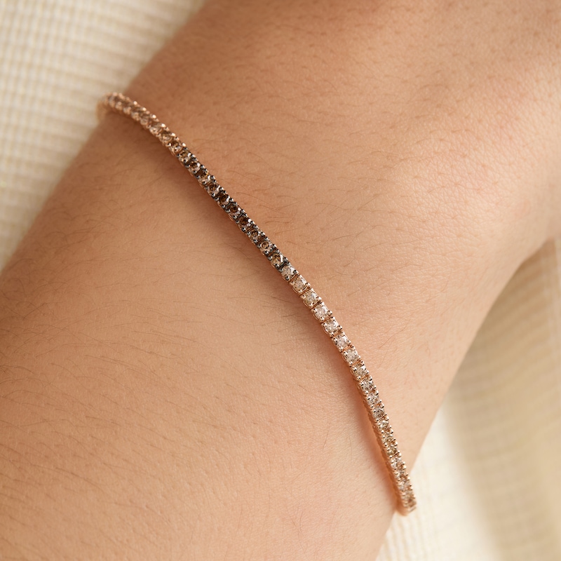 Main Image 3 of Le Vian Chocolate Ombré Diamond Tennis Bracelet 1-3/4 ct tw 14K Strawberry Gold 7"