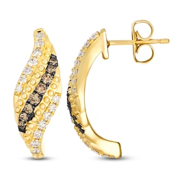 Le Vian Diamond Flame-Shaped Stud Earrings 1/2 ct tw 14K Honey Gold