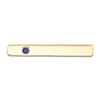 Thumbnail Image 1 of Men's Blue Sapphire Bar Brooch 18K Yellow Gold-Plated Sterling Silver