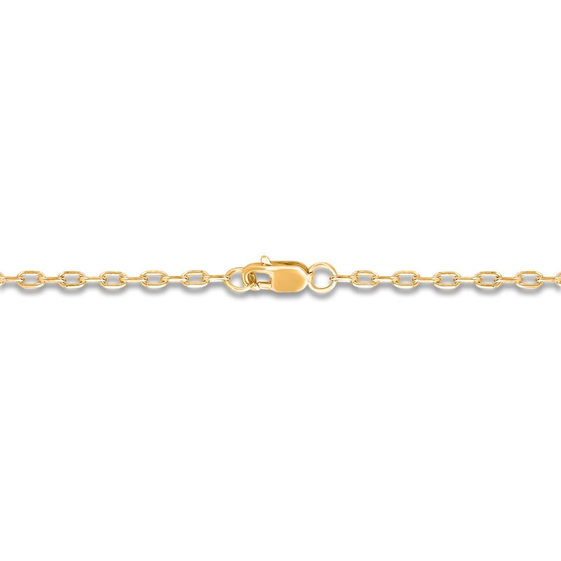 Main Image 3 of Men's Black Diamond & Enamel Lion Silhouette Necklace 1 ct tw 10K Yellow Gold 20"
