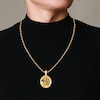 Thumbnail Image 4 of Men's Black Diamond & Enamel Lion Silhouette Necklace 1 ct tw 10K Yellow Gold 20"