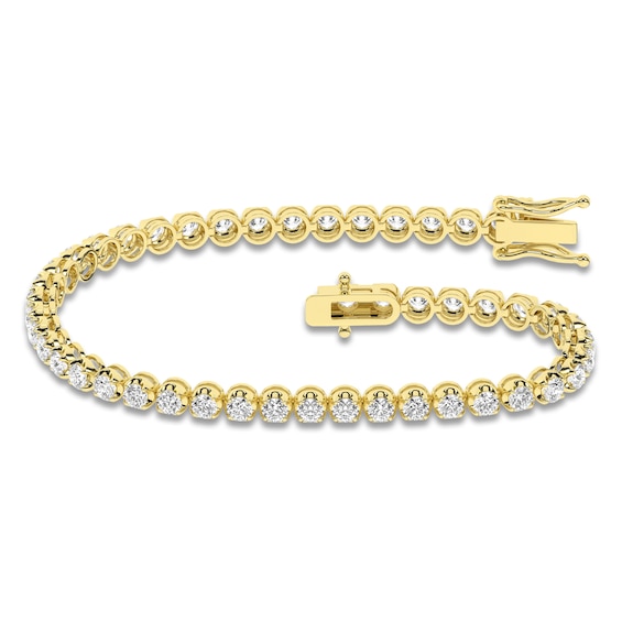 Jared Signature Lab-Grown Diamond Tennis Bracelet 3 ct tw 14K Yellow Gold 7.25"