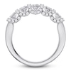Thumbnail Image 2 of Certified Oval & Round-Cut Diamond Scalloped-Edge Anniversary Ring 1-1/2 ct tw 14K White Gold