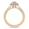 Thumbnail Image 4 of Oval-Cut Lab-Grown Diamond Halo Engagement Ring 1 ct tw 14K Yellow Gold