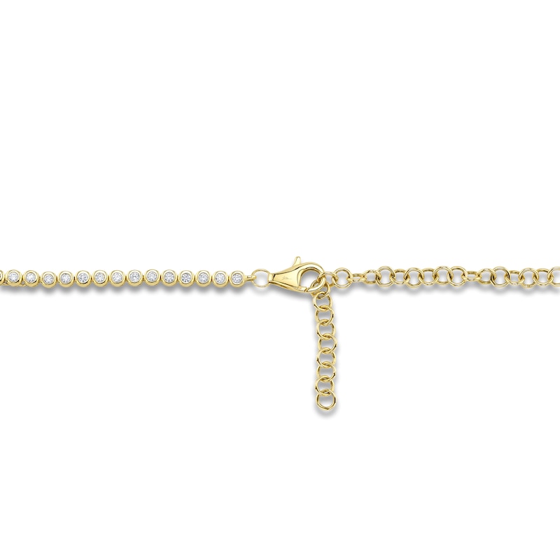 Main Image 3 of Shy Creation Graduated Diamond Tennis Necklace 5-1/2 ct tw 14K Yellow Gold SC55022351V2Z18