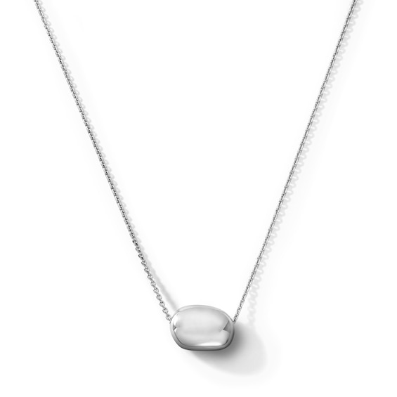 Italia D'Argento Boule-Shaped Bead Necklace Sterling Silver 18"