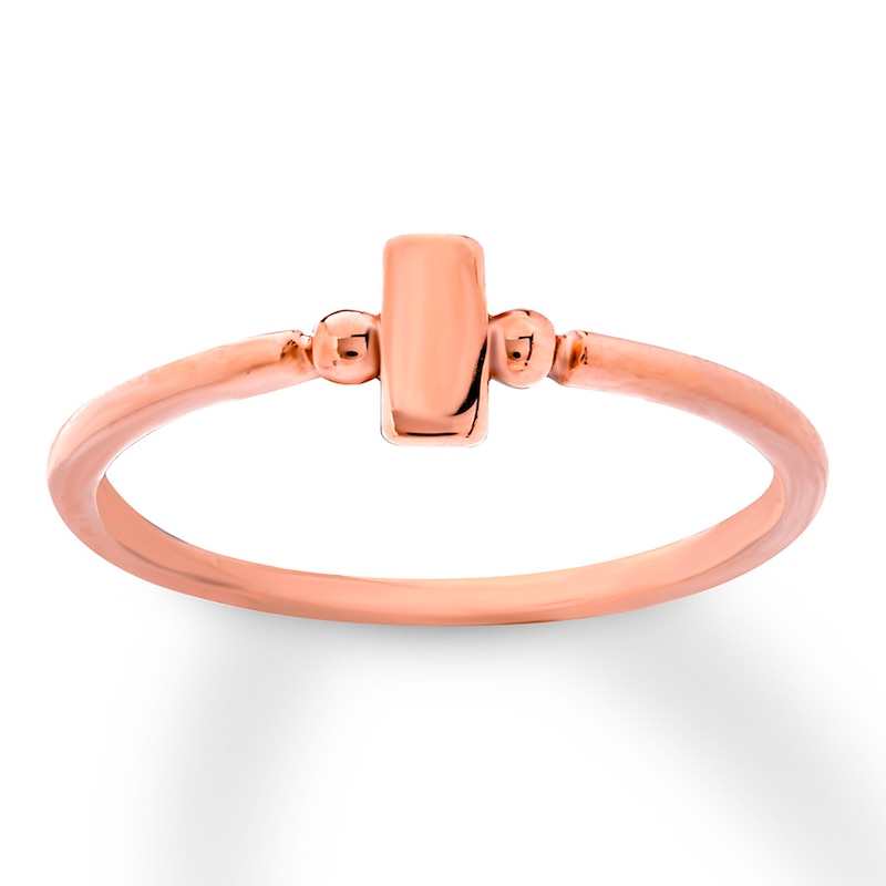 Mini Bar Ring 10K Rose Gold