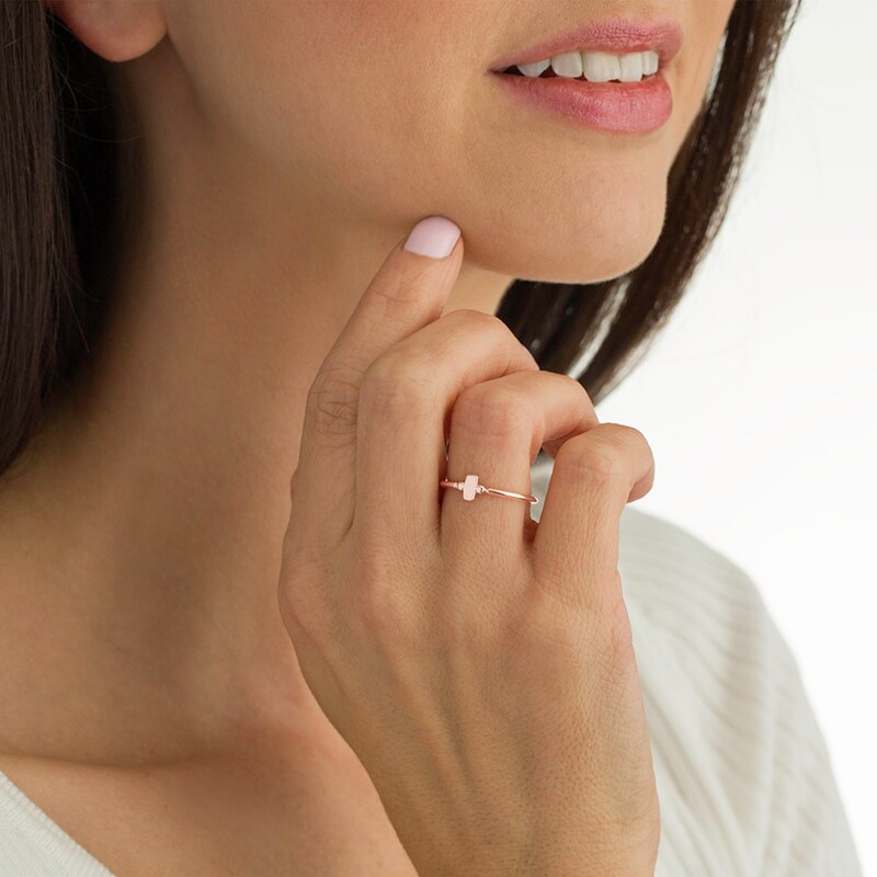 Main Image 2 of Mini Bar Ring 10K Rose Gold