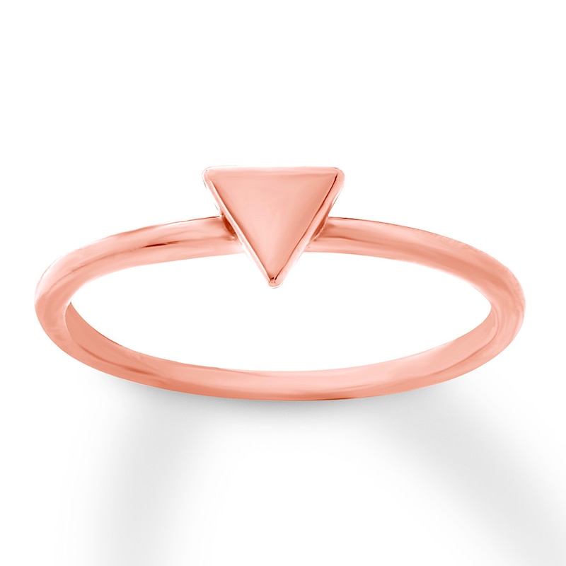 Triangle Ring 10K Rose Gold